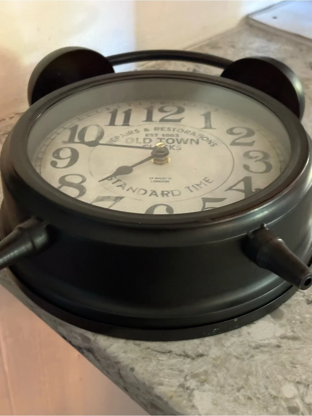 Vintage Rustic Old Town Clock Decorative Accent